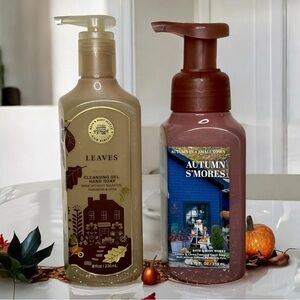 Bath & Body Works Hand Soap Leaves & Autumn S’mores NWT